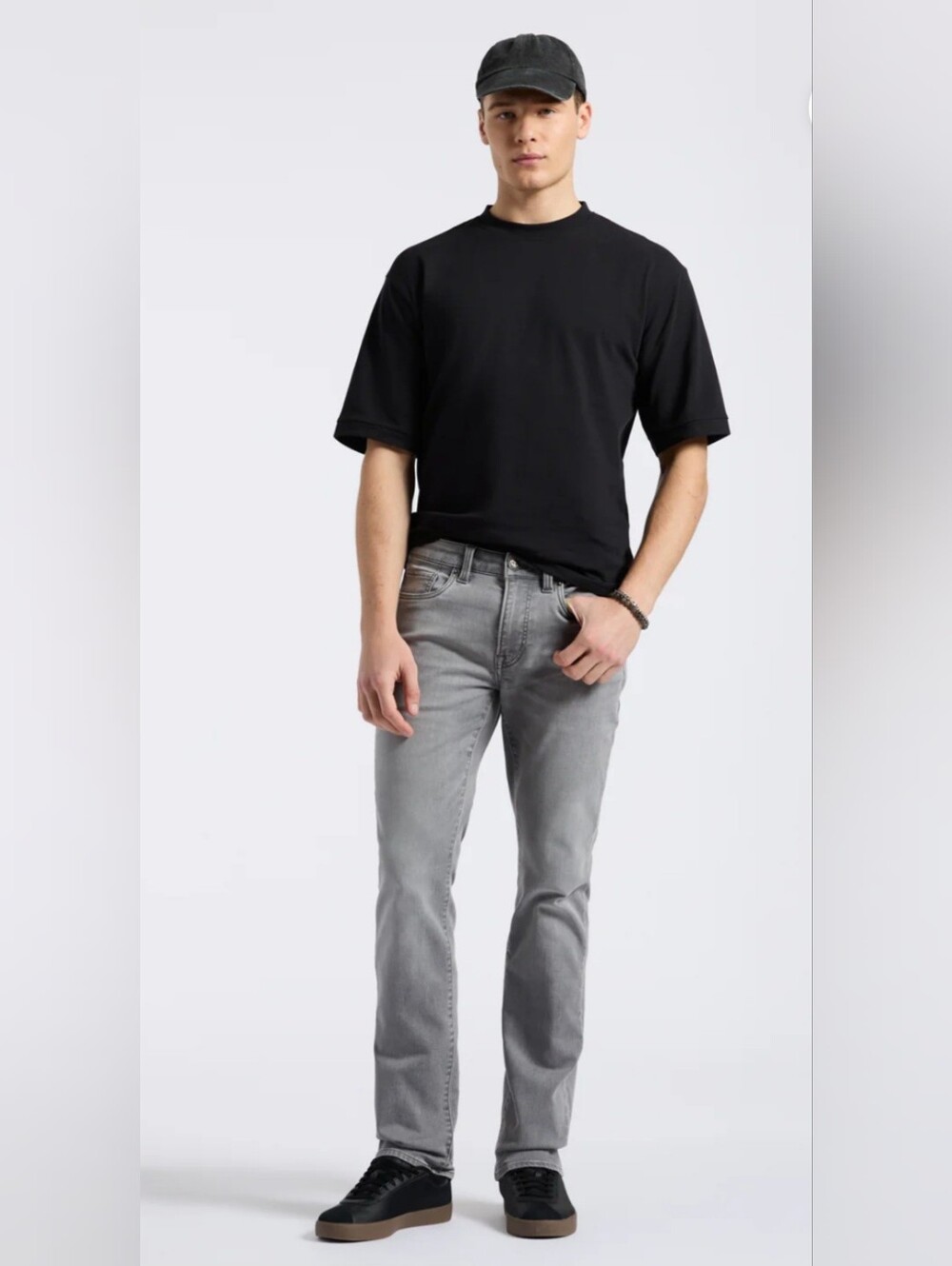 Sam Men's Slim Straight Stretch  Flex Jeans, Grey Sandeds 34x30l Y2Kl 100066